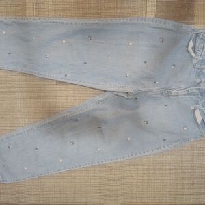 Universal Thread Light Wash Boyfriend Jeans with Metallic Star Accents